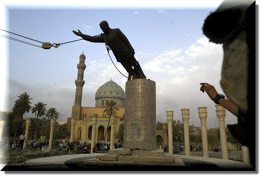 Saddam Hussein Statue Pulled Down
